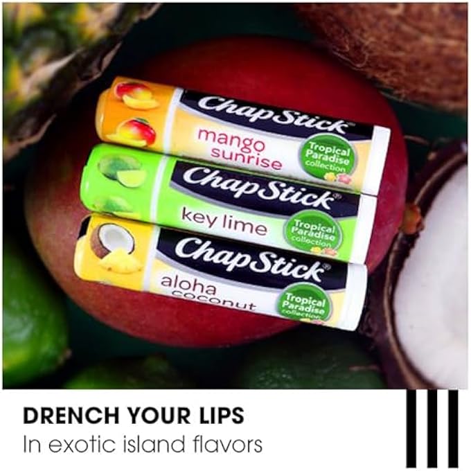chapstick TROPICAL PARADISE COLLECTION LIP CARE SIZE .15 OUNCE, 3 STICKS - Image 3